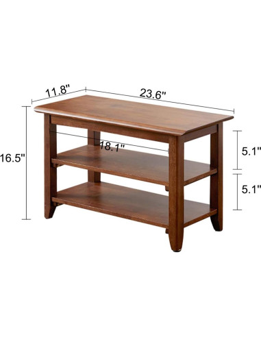 Banco de Almacenamiento XKZG de Madera 60 cm Marrón