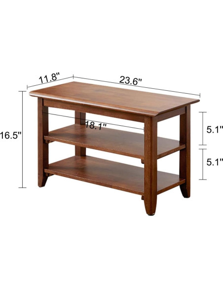 Banco de Almacenamiento XKZG de Madera 60 cm Marrón