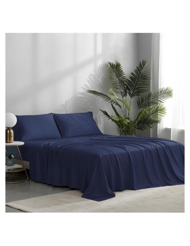 Juego de Sábanas NATUREFIELD King Dividido Superior 4 Piezas