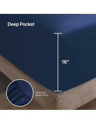 Juego de Sábanas NATUREFIELD King Dividido Superior 4 Piezas