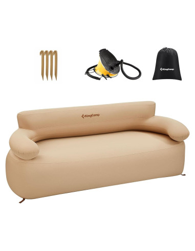 Sofá Inflable Doble KingCamp 174x85 cm PVC Ecológico