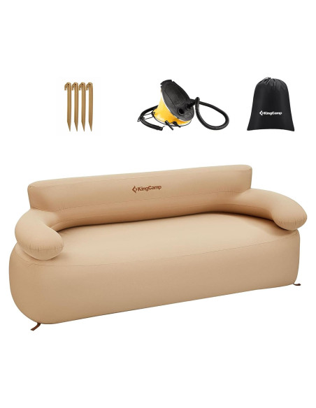 Sofá Inflable Doble KingCamp 174x85 cm PVC Ecológico