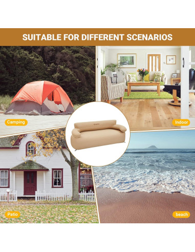 Sofá Inflable Doble KingCamp 174x85 cm PVC Ecológico