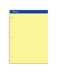 Bloc de Hojas Dobles Ampad 20-245 Legal Amarillo 100 Hojas