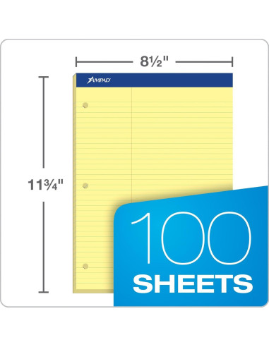 Bloc de Hojas Dobles Ampad 20-245 Legal Amarillo 100 Hojas
