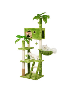 Árbol para Gatos Meecal 165 cm con Rascador y Hamaca