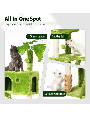 Árbol para Gatos Meecal 165 cm con Rascador y Hamaca