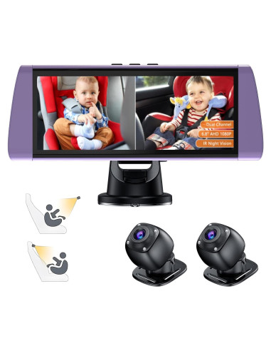 Cámara de Auto para Bebés BOEYOS BM300 Pantalla 7" HD
