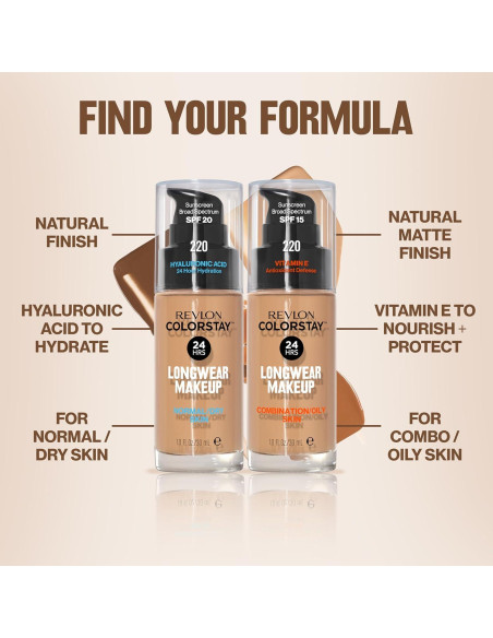 Base Líquida Revlon ColorStay 28.35 ml Piel Mixta-Grasa SPF 15