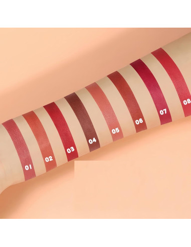 Delineador de Labios Mate Melemando 8 Colores Alta Pigmentación