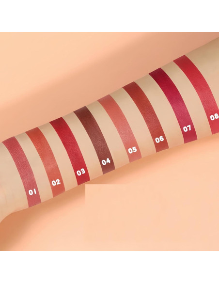 Delineador de Labios Mate Melemando 8 Colores Alta Pigmentación