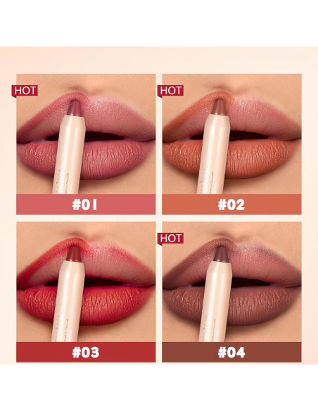 Delineador de Labios Mate Melemando 8 Colores Alta Pigmentación
