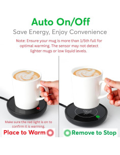 Calentador de Tazas Eléctrico Bulk Paradise 17W Automático Negro 2