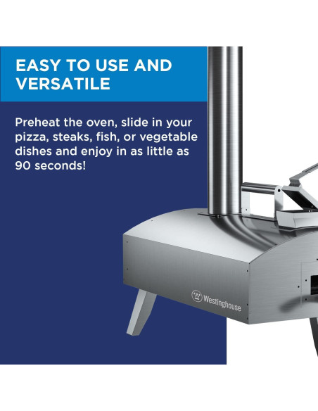 Horno de Pizza Portátil Westinghouse WBGLPO12AR de Pellet
