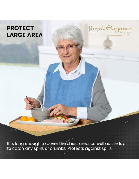 Babero Adulto Elaine Karen 1 Pack Algodón Lavable 76x46cm