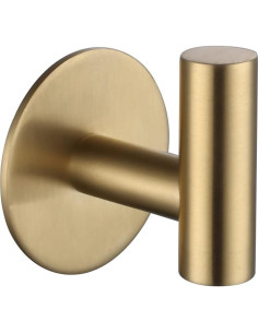 Ganchos Adhesivos de Acero Inoxidable ZWTNBFST 2pcs Oro Cepillado 2