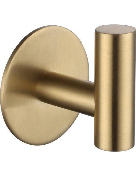 Ganchos Adhesivos de Acero Inoxidable ZWTNBFST 2pcs Oro Cepillado