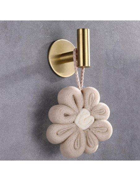 Ganchos Adhesivos de Acero Inoxidable ZWTNBFST 2pcs Oro Cepillado