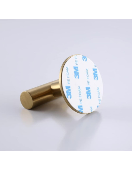 Ganchos Adhesivos de Acero Inoxidable ZWTNBFST 2pcs Oro Cepillado