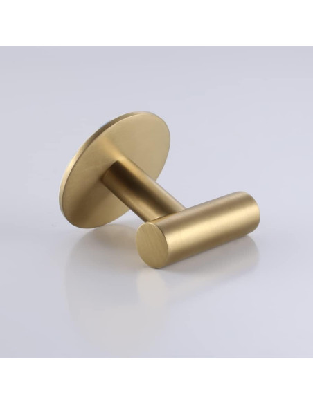 Ganchos Adhesivos de Acero Inoxidable ZWTNBFST 2pcs Oro Cepillado