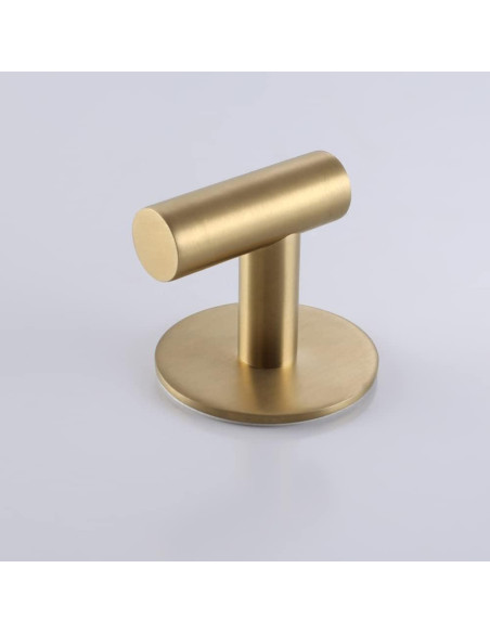 Ganchos Adhesivos de Acero Inoxidable ZWTNBFST 2pcs Oro Cepillado