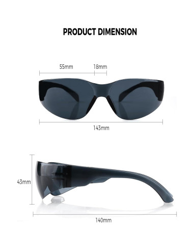 Gafas de Seguridad Fimoson 32 Pcs Transparentes ANSI Z87.1