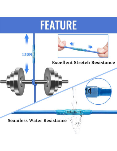 Kit 560 Conectores Termorretráctiles Qibaok 12-10 a 22-16 AWG