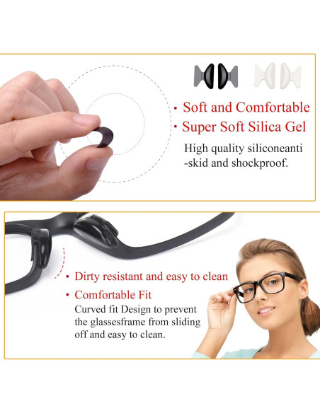 Almohadillas Nasales SooGree 8 Pares Silicona Antideslizante