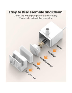Bomba de Agua para Fuente de Perro Oneisall 10L Acero Inoxidable 2
