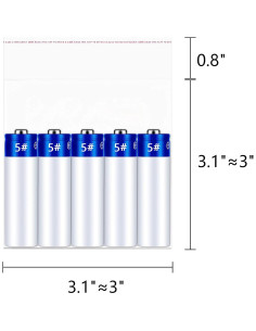 Bolsas Autoadhesivas Transparentes Doutop 3x3" 1000pcs 2