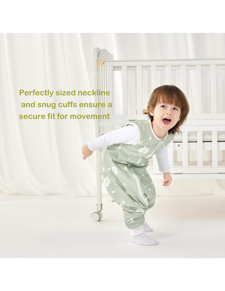 Saco de dormir 1.5 TOG algodón orgánico para bebés XS