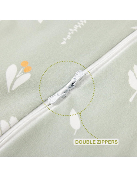 Saco de dormir 1.5 TOG algodón orgánico para bebés XS