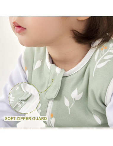 Saco de dormir 1.5 TOG algodón orgánico para bebés XS