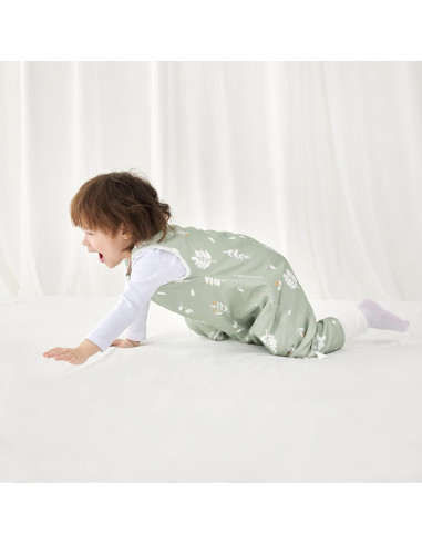 Saco de dormir 1.5 TOG algodón orgánico para bebés XS