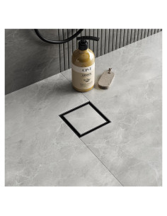 Drenaje de Ducha Cuadrado Neodrain 10.16 cm Acero Inoxidable Negro Mate