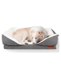 Cama Ortopédica para Perros Fida - Espuma Viscoelástica, L 89cm x 66cm, Negro