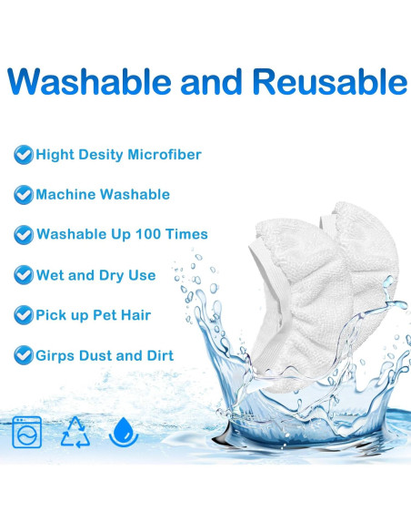 Paquete de 8 Fundas de Microfibra para Limpiadores a Vapor Yicotira