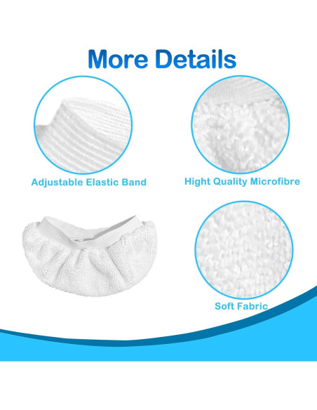 Paquete de 8 Fundas de Microfibra para Limpiadores a Vapor Yicotira