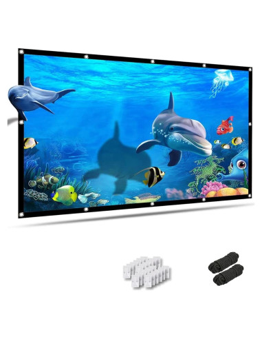 Pantalla de Proyector MOIZ 120" Plegable Doble Cara 16:9