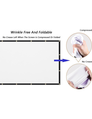 Pantalla de Proyector MOIZ 120" Plegable Doble Cara 16:9