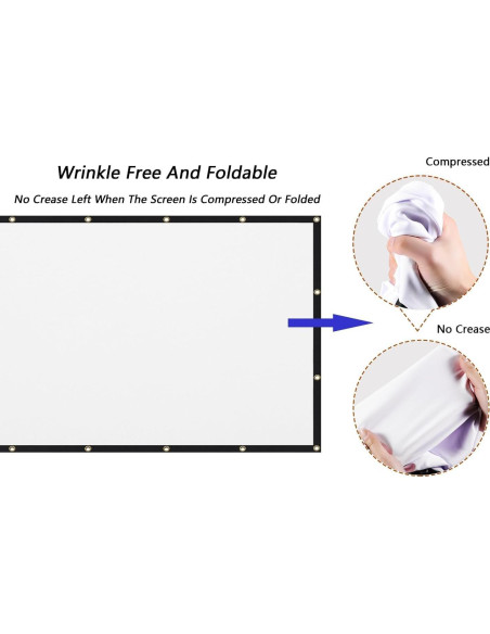 Pantalla de Proyector MOIZ 120" Plegable Doble Cara 16:9