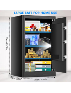 Caja Fuerte Pisleto 4.2 Pies Antirrobo con Alarma y Estantes 2