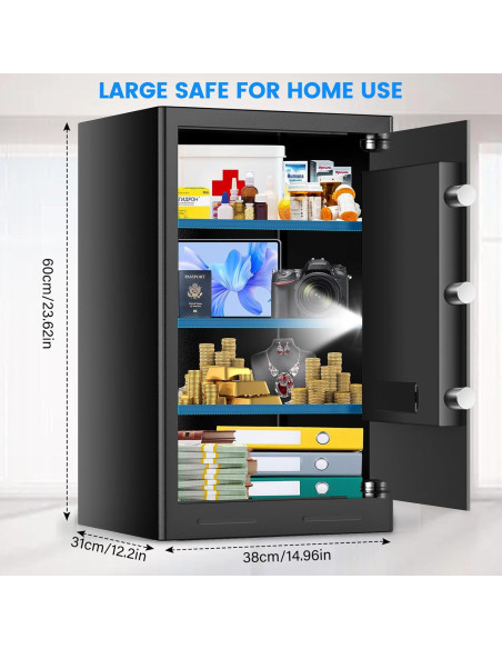 Caja Fuerte Pisleto 4.2 Pies Antirrobo con Alarma y Estantes