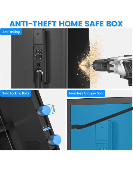 Caja Fuerte Pisleto 4.2 Pies Antirrobo con Alarma y Estantes