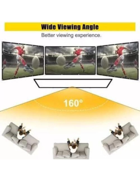 Pantalla de Proyector MOIZ 120" Plegable Doble Cara 16:9