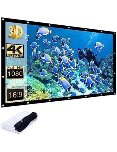 Pantalla de Proyector MOIZ 120" Plegable Doble Cara 16:9