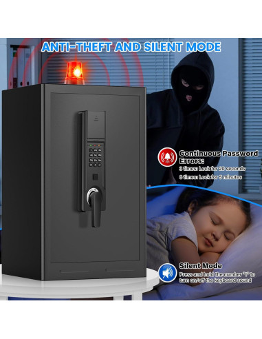 Caja Fuerte Pisleto 4.2 Pies Antirrobo con Alarma y Estantes