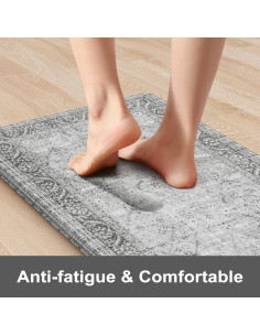 Alfombrillas Antifatiga KIMODE 2PCS Gris Impermeables Antideslizantes 2