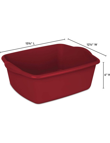 Bandeja de Plástico Sterilite Roja 11.4L Multiusos 40x32x15cm