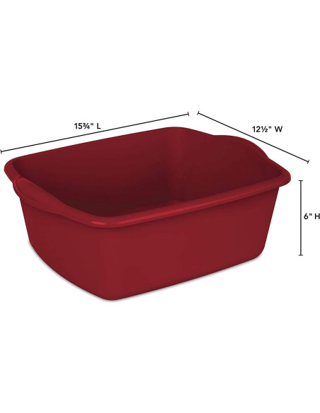 Bandeja de Plástico Sterilite Roja 11.4L Multiusos 40x32x15cm